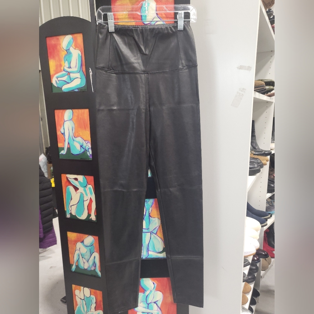 Wilfred Black Leather Leggings